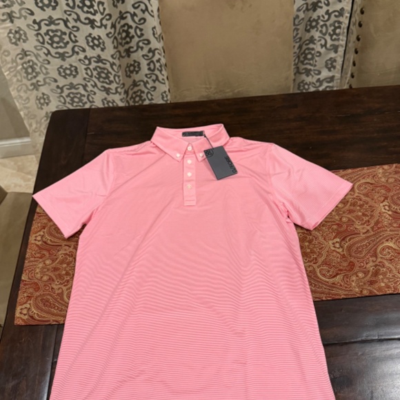 G/FORE Men's Large Feeder Stripe Tech Jersey Polo AZA MSRP $120 - Picture 5 of 11